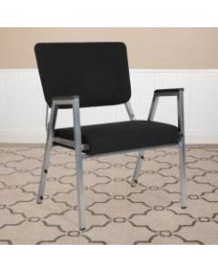 Flash Furniture HERCULES Bariatric Medical Reception Arm Chair With Antimicrobial Protection, Black/Silvervein