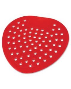 Impact Products Deluxe Deodorizing Urinal Screens - Cherry - Lasts upto 45 Day - Deodorizer, Tapered Drain Hole, Flexible - 72 / Carton - Red