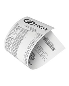 NCR Inkjet Print Thermal Paper - 3 1/8in x 273 ft - 40 lb Basis Weight - 50 / Carton - White