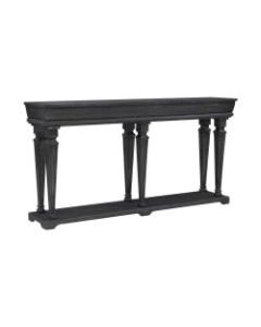 Powell Crombie Console Table, 34-1/2inH x 72inW x 14inD, Dark Gray