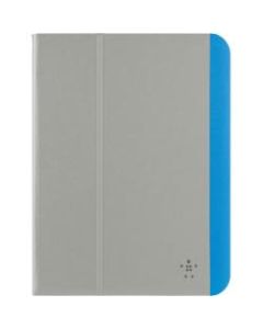 Belkin Slim Style Carrying Case (Folio) for 10in Apple iPad Air Tablet - Stone, Cyan - Water Resistant, Scratch Resistant Interior, Slip Resistant Interior, Spill Resistant, Dirt Resistant - Silicone, Suede Interior, MicroFiber Interior