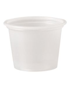 Solo Polystyrene Portion Cups, 1 Oz, Translucent, Carton Of 2,500