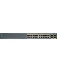 Cisco Catalyst 2960-24PC-L Ethernet Switch with PoE - 24 Ports - Manageable - 10Base-T, 10/100Base-TX - 2 Layer Supported - 2 SFP Slots - PoE Ports - Rack-mountable - Lifetime Limited Warranty