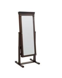 Linon Carol Cheval Mirror, 63inH x 24-3/4inW x 21inD, Walnut