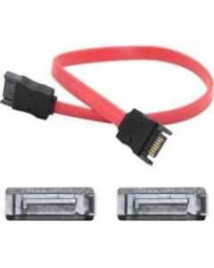AddOn 5-pack of 46cm (1.5ft) SATA Male to Male Red Serial Cables - 100% compatible and guaranteed to work