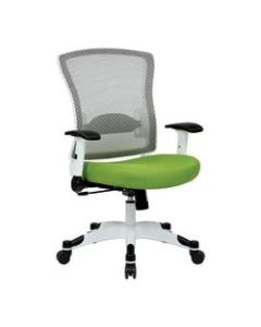 Office Star Space Seating Mesh Mid-Back Chair, Green/White