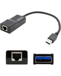 AddOn 5-Pack of 8in USB 3.0 (A) Male to RJ-45 Female Gray & Black Network Adapter Cables - 100% compatible and guaranteed to work