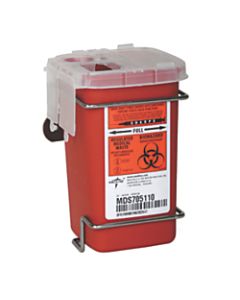 Medline Multipurpose Biohazard Sharps Containers, 12 Quarts, 24in x 20in x 29 7/16in, Red, Case Of 12