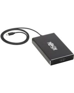 Tripp Lite USB C to Dual M.2 SATA SSD/HDD Enclosure Adapter USB 3.1 Gen 2 Black - 2 x HDD Supported - 2 x SSD Supported - 2 x 2.5in Bay - Aluminum, Plastic