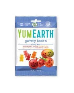 Yummy Earth Gummy Bears, 2.5 Oz, Pack Of 12 Bags