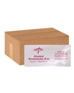 Medline Alcohol Swabsticks, 250 Per Box, Case Of 3 Boxes