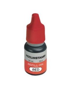 Cosco ACCUSTAMP Refill Ink For Pre-Inked Stamps, Red