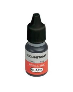 Cosco ACCUSTAMP Pre-Ink Refill Ink for Pre-Inked Stamps, Black