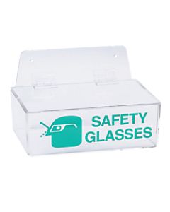 Safety Glasses Holders, 9 in x 6 in x 3 in, Green/Clear
