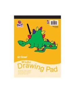 Pacon Art Street Drawing Paper Pad, 9in x 12in, White, 24 Sheets