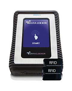 DataLocker DL3 128GB External Hard Drive With RFID Authentication, 8MB Cache, USB 3.0, Black/Blue/Silver