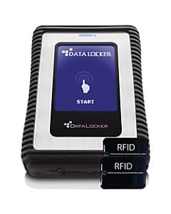 DataLocker DL3 256GB External Hard Drive With RFID Authentication, 8MB Cache, USB 3.0, Black/Blue/Silver