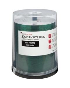 DataLocker EncryptDisk Recordable CD-R Spindle, 700MB Capacity, Pack Of 100