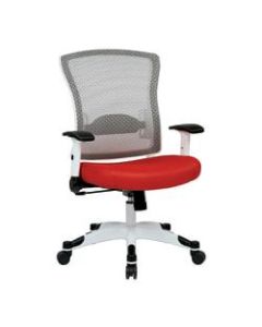 Office Star Space Seating Mesh Mid-Back Chair, Red/White