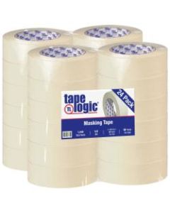 Tape Logic 2400 Masking Tape, 3in Core, 1.5in x 180ft, Natural, Pack Of 24