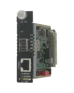 Perle C-1110-SFP Gigabit Ethernet Managed Media Converter - 1 x Network (RJ-45) - 10/100/1000Base-T - 1 x Expansion Slots - 1 x SFP Slots - Internal