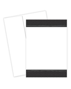 Great Papers! Flat Card Invitation, 5 1/2in x 7 3/4in, 127 Lb, Delightful Dots, Black/White, Pack Of 20