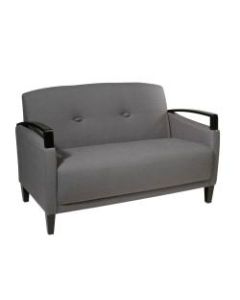 Ave Six Main Street Loveseat, Woven Charcoal/Espresso