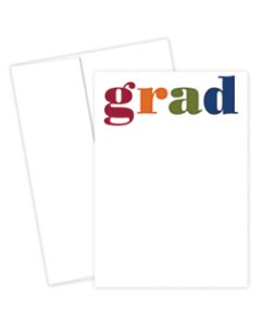 Great Papers! Graduation Invitation Kit, 5 1/2in x 7 3/4in, Colorful Grad, Multicolor, Pack Of 25