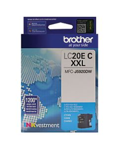 Brother INKvestment LC20EC Extra High Yield Cyan Ink Cartridge