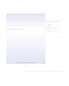 Laser 2-Sided Healthcare Medical Billing Statements, No Credit Card Information, 1-Part, 8-1/2in x 11in, Blue, Pack Of 2,500 Sheets