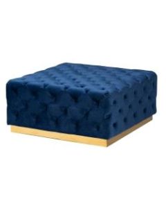 Baxton Studio Verene Cocktail Ottoman, Royal Blue