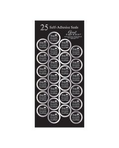Great Papers! Grad Foil Seals, 1in, Two Thousand Fourteen, Black/Silver, Pack Of 50