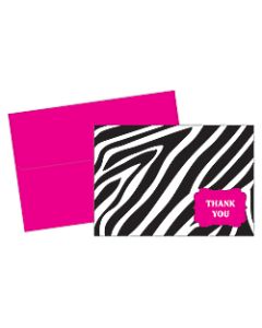 Great Papers! Thank You Cards, 4 7/8in x 3 3/8in, Zebra, Black/White, Pack Of 20