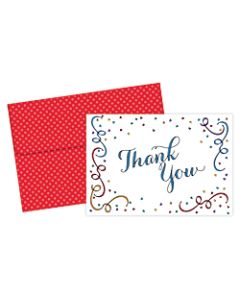 Great Papers! Thank You Cards, 4 7/8in x 3 3/8in, Party Elements, Multicolor, Pack Of 20