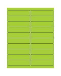 Office Depot Brand Labels, LL177GN, Rectangle, 4in x 1in, Fluorescent Green, Case Of 2,000