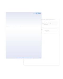 Laser 2-Sided Healthcare Medical Billing Statements, Preprinted MC/Visa/Discover Credit Card Accepted, 1-Part, 8-1/2in x 11in, Blue, Pack Of 2,500 Sheets