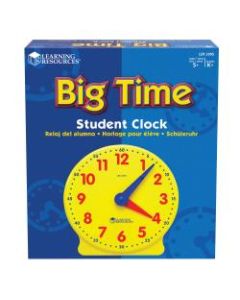 Learning Resources Big Time 12-Hour Student Learning Clock, 5in x 5in, Grades Pre-K - 8