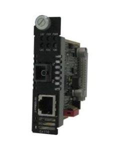 Perle CM-110-S1SC40D Fast Ethernet Media Converter - 1 x Network (RJ-45) - 1 x SC Ports - 10/100Base-TX, 100Base-BX - Internal