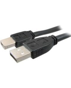 Comprehensive Pro AV/IT Active USB A Male to B Male 25ft - 25 ft USB Data Transfer Cable - First End: 1 x Type A Male USB - Second End: 1 x Type B Male USB - 480 Mbit/s - Extension Cable - 24/22 AWG - Matte Black