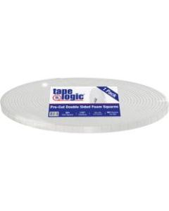 Tape Logic Double-Sided Foam Squares, 31.25 mils, 3in Core, 0.75in x 0.75in, White, Roll Of 864