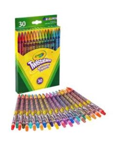 Crayola Twistables Color Pencils, Assorted Colors, Cylindrical Pouch, Set Of 30