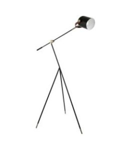 Lumisource Hayward Industrial Tripod Floor Lamp, Black/Gold