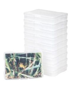 IRIS Craft Cases For 4in x 6in Photos And Embellishments, 4-3/4in x 6-3/4in x 1-1/4in, Clear, Pack Of 10 Craft Cases