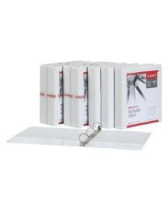 Office Depot Brand Durable Round-Ring View Binders, 1-1/2in, White, Pack Of 12 Binders