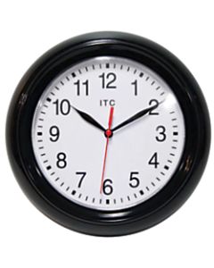 Infinity Instruments ITC Focus Wall Clock, 10in, Black