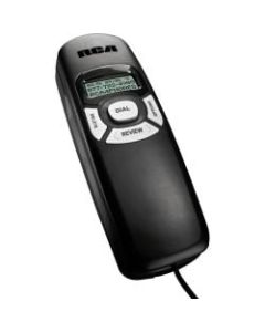 RCA Corded Standard Phone With Built-In Caller ID, Black