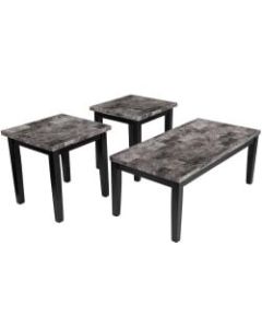 Flash Furniture Maysville 3-Piece Occasional Table Set, Black