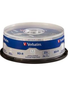 Verbatim M-Disc BD-R 25GB 4X with Branded Surface - 25pk Spindle - 120mm