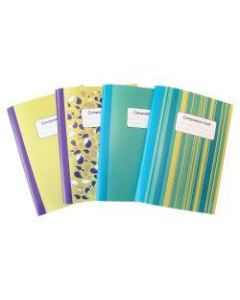 Sparco Composition Books - 80 Sheets - College Ruled - 10in x 7.5in - Multi-colored Cover - Sturdy Cover, Durable - 4 / Pack