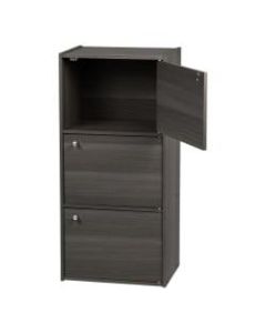IRIS 35inH 3-Door Storage Shelf, Gray